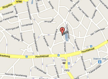 Google map Vijverlaan 21 Velp